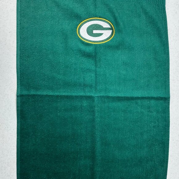 Green Bay Packers Golf Towel Embroidered Hand Towel Green Gold Sports Football - Picture 3 of 6